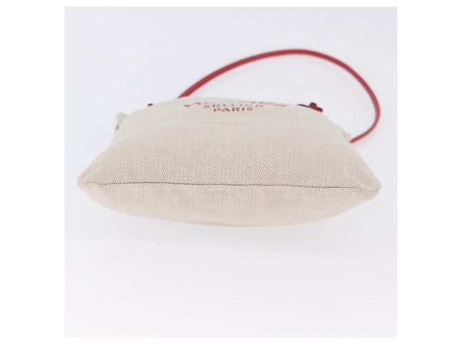 Hermès Borsa a tracolla HERMES Aline PM Canvas Beige Red Auth 198647A Rosso - vista 9