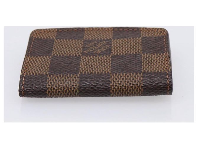 LOUIS VUITTON Damier Ebene Bouton de Manchette Case Cuff Case LV Auth BA15058 - vista 6