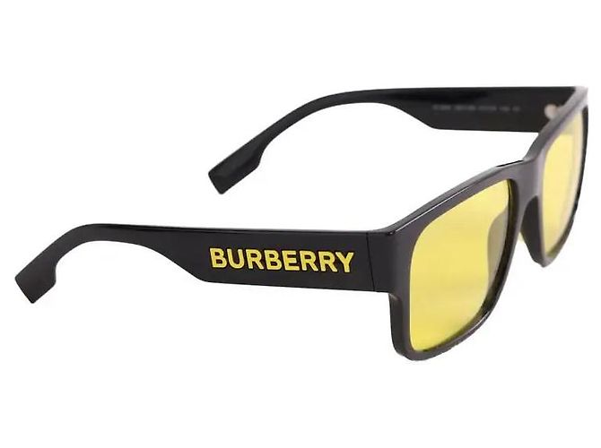 Occhiali da sole Burberry neri in plastica da uomo Nero - vista 2
