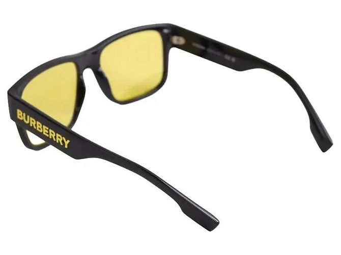 Occhiali da sole Burberry neri in plastica da uomo Nero - vista 3