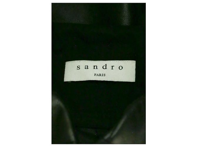 Bermuda Sandro in pelle nera Nero - vista 5