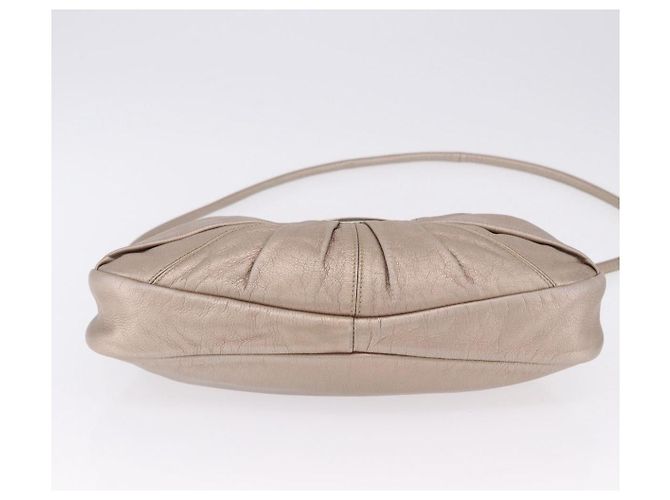 Borsa Salvatore Ferragamo Vala in pelle 2way Champagne Gold Auth 196633A D'oro - vista 11