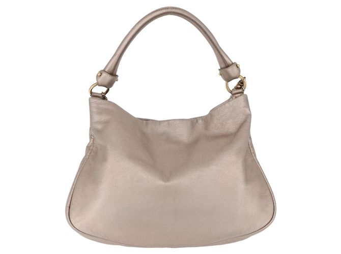 Borsa Salvatore Ferragamo Vala in pelle 2way Champagne Gold Auth 196633A D'oro - vista 3