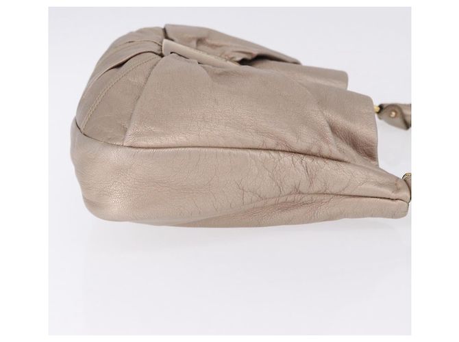 Borsa Salvatore Ferragamo Vala in pelle 2way Champagne Gold Auth 196633A D'oro - vista 4