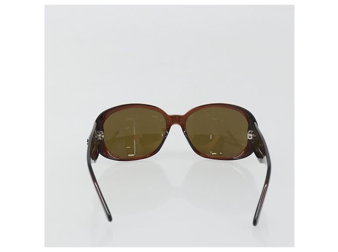Occhiali da sole CHANEL Camelia Plastica Marrone CC Auth 198827 - vista 3
