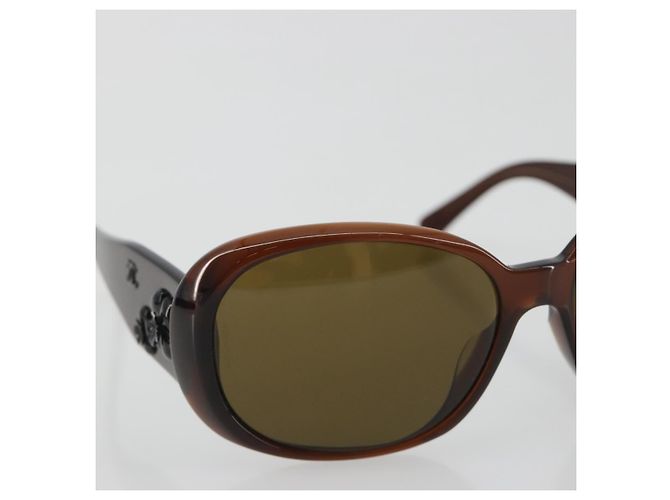 Occhiali da sole CHANEL Camelia Plastica Marrone CC Auth 198827 - vista 6