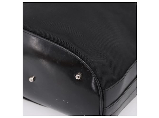 Borsa a mano GUCCI Bamboo Nylon Nero Argento 001 3754 1657 Auth BA15272 - vista 10