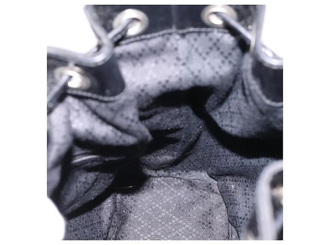Borsa a mano GUCCI Bamboo Nylon Nero Argento 001 3754 1657 Auth BA15272 - vista 16