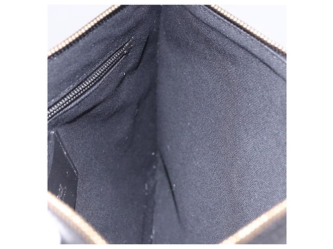 Borsa a pochette VERSACE in pelle nera e oro Auth BA15138A Nero D'oro - vista 17