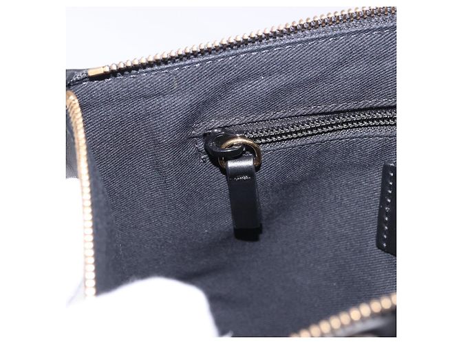 Borsa a pochette VERSACE in pelle nera e oro Auth BA15138A Nero D'oro - vista 19