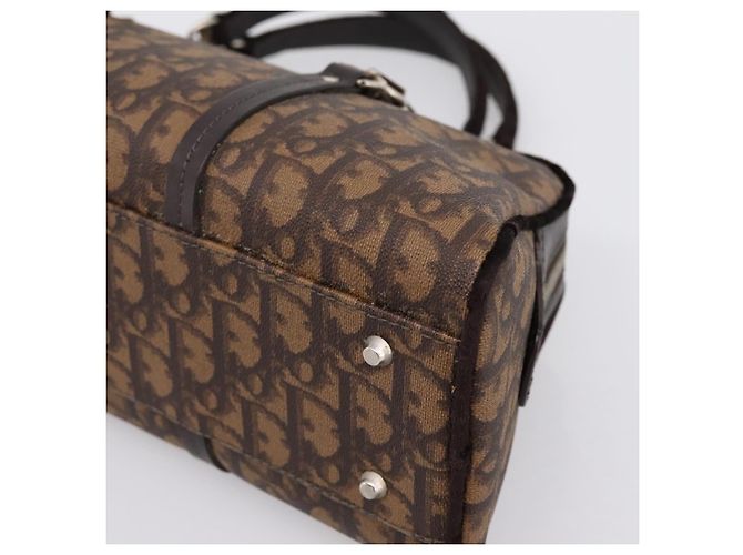 Borsa a mano Christian Dior Trotter Romantic PVC Brown Silver Auth am12294SAM Marrone Argento - vista 10
