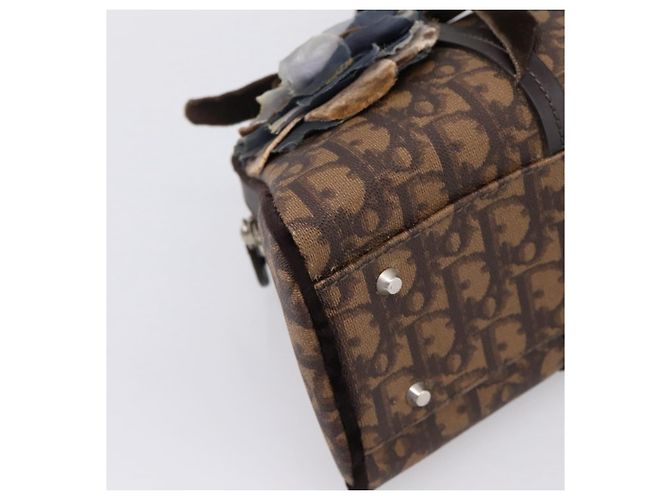 Borsa a mano Christian Dior Trotter Romantic PVC Brown Silver Auth am12294SAM Marrone Argento - vista 11