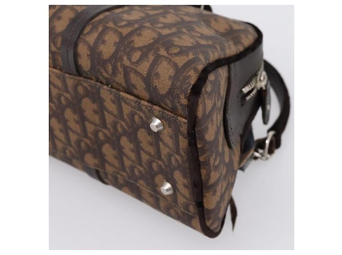 Borsa a mano Christian Dior Trotter Romantic PVC Brown Silver Auth am12294SAM Marrone Argento - vista 12