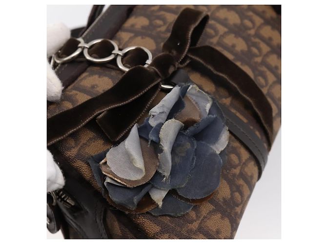 Borsa a mano Christian Dior Trotter Romantic PVC Brown Silver Auth am12294SAM Marrone Argento - vista 15