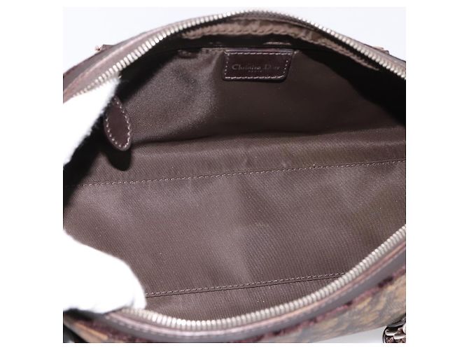 Borsa a mano Christian Dior Trotter Romantic PVC Brown Silver Auth am12294SAM Marrone Argento - vista 17