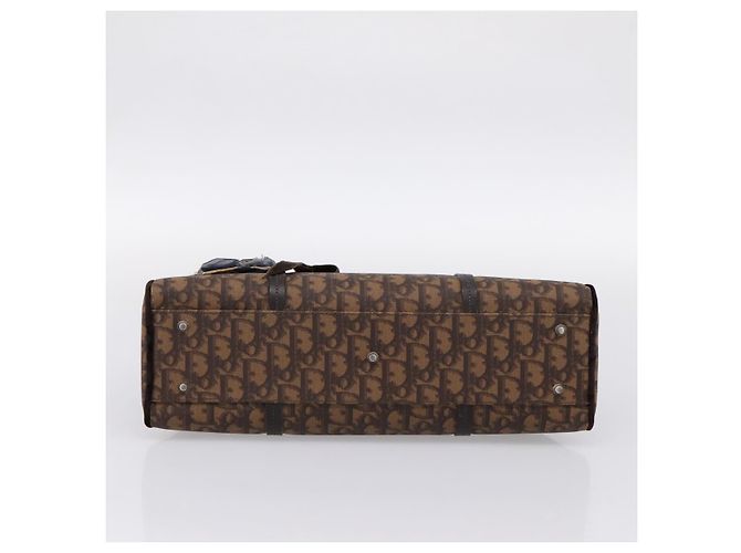 Borsa a mano Christian Dior Trotter Romantic PVC Brown Silver Auth am12294SAM Marrone Argento - vista 9