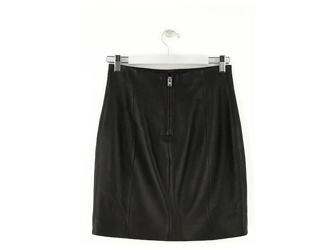 Falda de cuero negra Iro Negro - vista 3