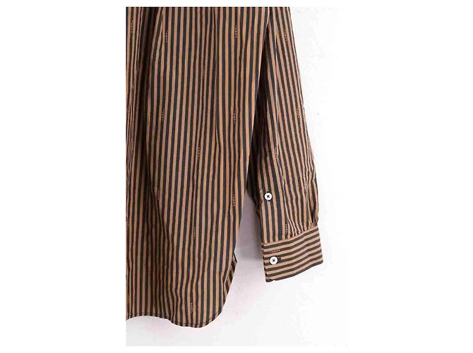 Camicia Fendi marrone in cotone M - vista 4