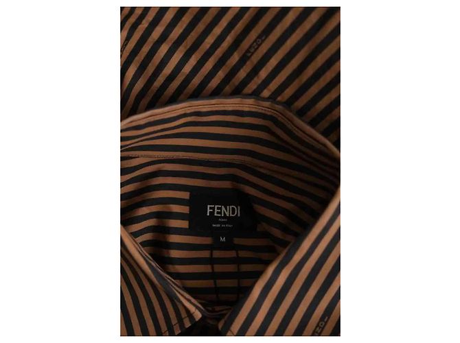 Camicia Fendi marrone in cotone M - vista 5