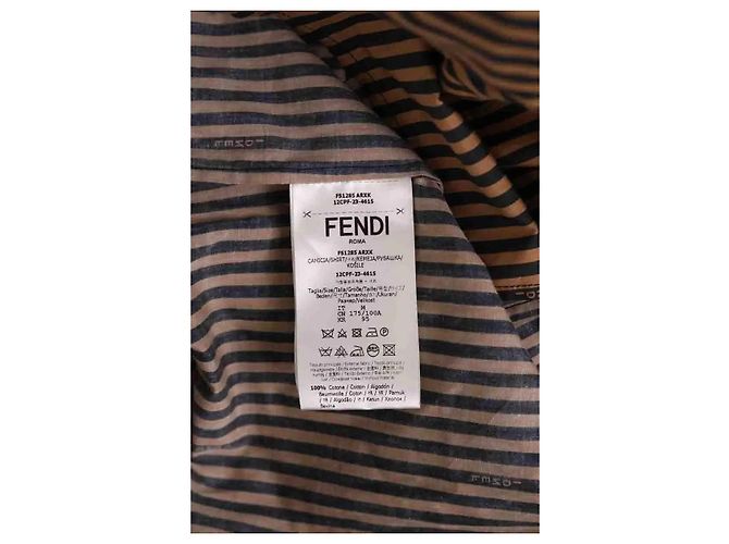 Camicia Fendi marrone in cotone M - vista 6