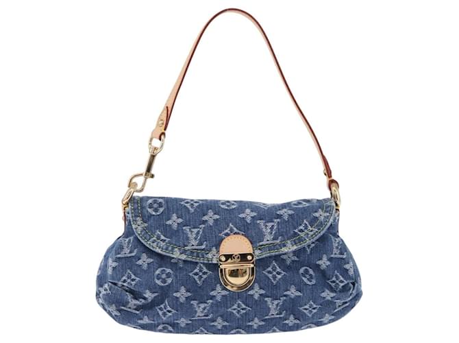 LOUIS VUITTON Monogram Denim Mini Preity Hand Bag Blue M95050 LV Auth 197489SAM - vista 2
