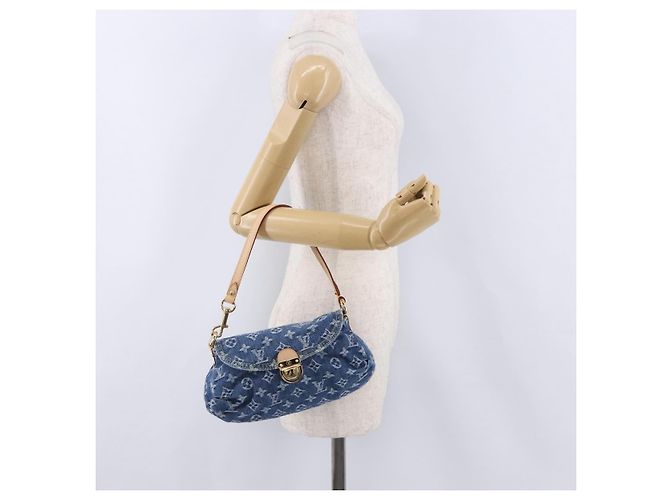 LOUIS VUITTON Monogram Denim Mini Preity Hand Bag Blue M95050 LV Auth 197489SAM - vista 23