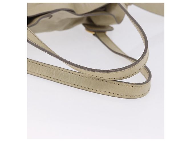 Borsa Tote Miu Miu Vitello Lux Leather Beige Gold Auth 198369M D'oro - vista 7