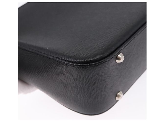 Borsa a tracolla BURBERRY in pelle nera argento Auth 196645A Nero - vista 12