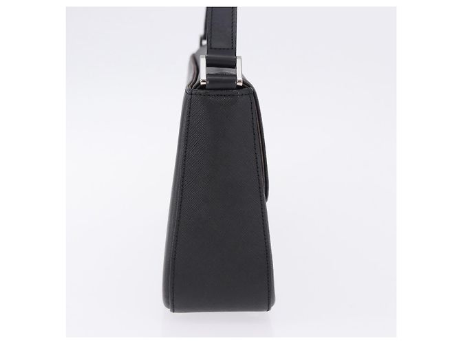 Borsa a tracolla BURBERRY in pelle nera argento Auth 196645A Nero - vista 5