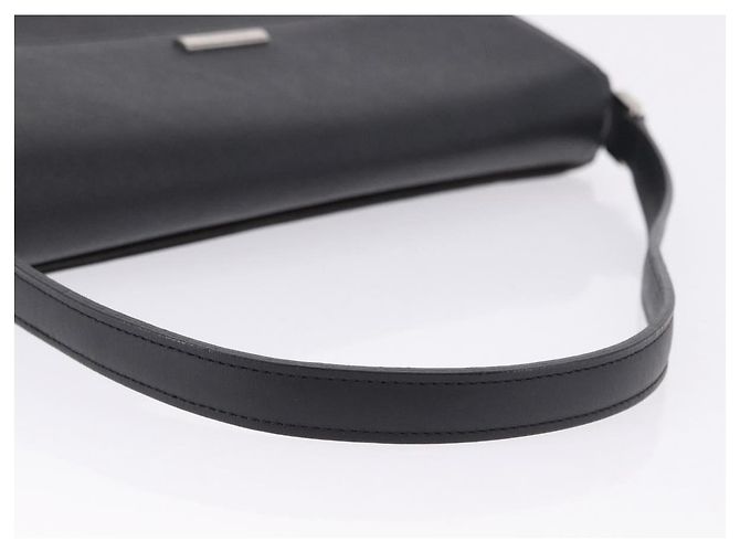 Borsa a tracolla BURBERRY in pelle nera argento Auth 196645A Nero - vista 7