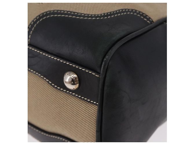 Borsa Tote PRADA Canvas Beige Silver Auth 197022A Argento - vista 11