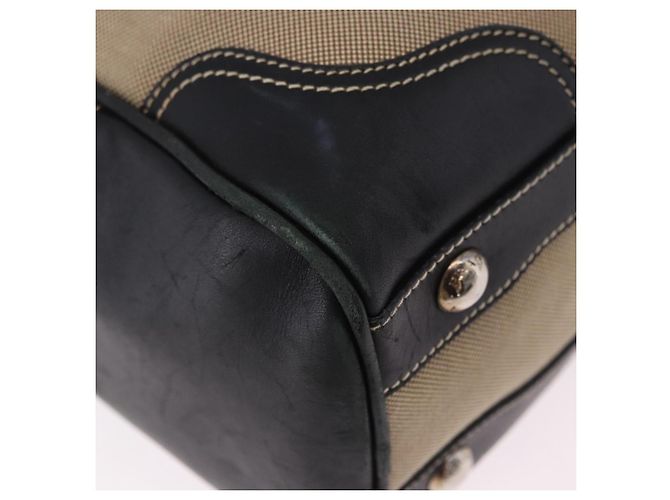 Borsa Tote PRADA Canvas Beige Silver Auth 197022A Argento - vista 12