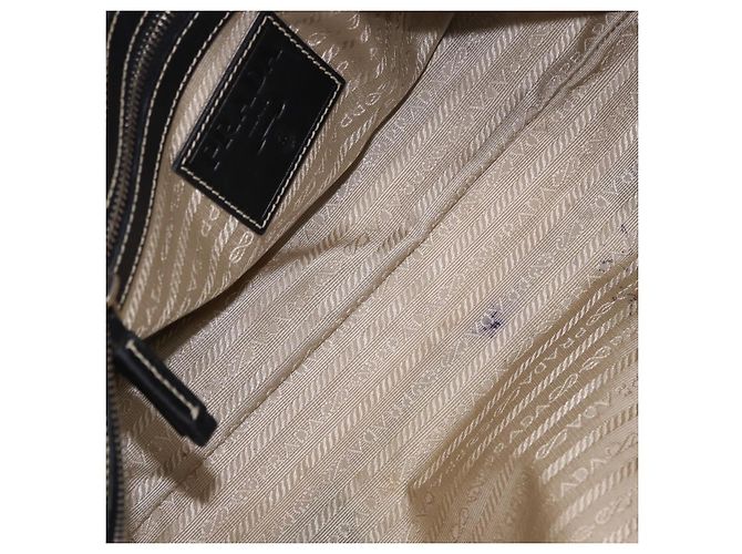 Borsa Tote PRADA Canvas Beige Silver Auth 197022A Argento - vista 18
