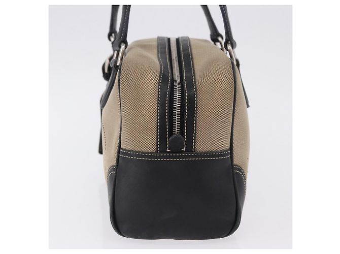 Borsa Tote PRADA Canvas Beige Silver Auth 197022A Argento - vista 4