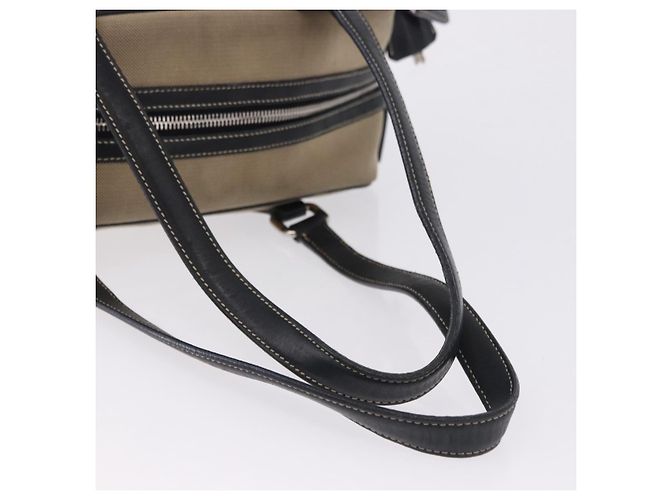 Borsa Tote PRADA Canvas Beige Silver Auth 197022A Argento - vista 7