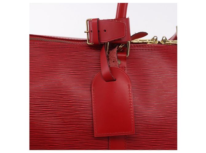 LOUIS VUITTON Epi Keepall 45 Boston Bag Red M42977 LV Auth 195542A Rosso - vista 17