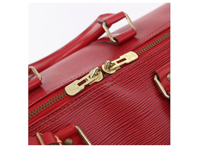 LOUIS VUITTON Epi Keepall 45 Boston Bag Red M42977 LV Auth 195542A Rosso - vista 19