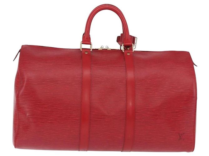 LOUIS VUITTON Epi Keepall 45 Boston Bag Red M42977 LV Auth 195542A Rosso - vista 3