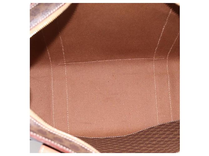 Céline Borsa Tote CELINE Macadam Canvas PVC Pelle Marrone Oro Auth am12243V D'oro - vista 16