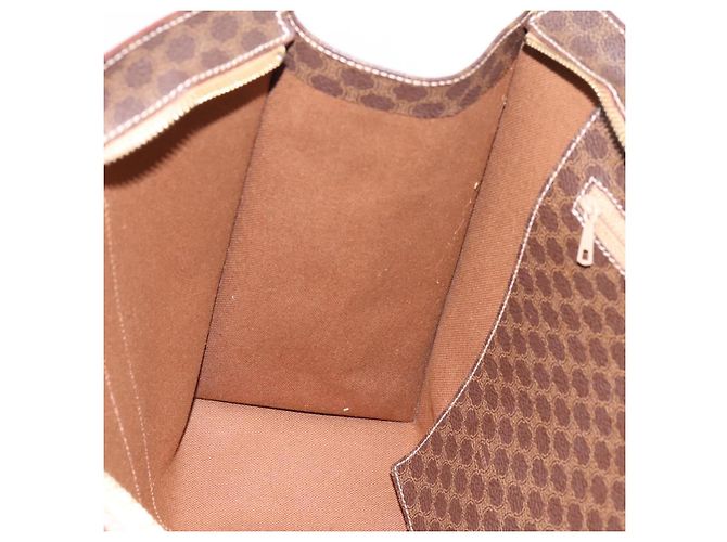 Céline Borsa Tote CELINE Macadam Canvas PVC Pelle Marrone Oro Auth am12243V D'oro - vista 17