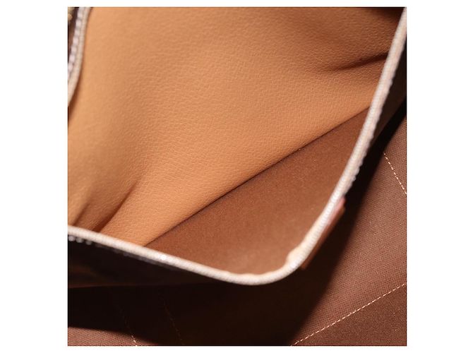 Céline Borsa Tote CELINE Macadam Canvas PVC Pelle Marrone Oro Auth am12243V D'oro - vista 20