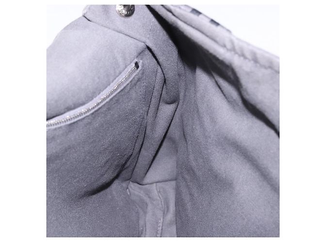 Hermès Borsa a Tracolla HERMES Fourre Tout Bassas MM Canvas Gray Silver Auth 194155 Marrone Argento - vista 19
