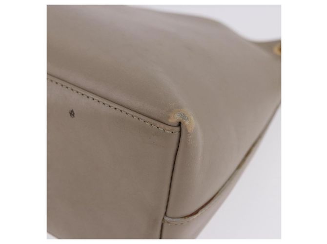 Borsa a tracolla GUCCI Bamboo in pelle beige tono oro 001 2058 1883 Auth BA14832 - vista 11