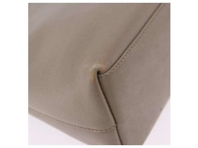 Borsa a tracolla GUCCI Bamboo in pelle beige tono oro 001 2058 1883 Auth BA14832 - vista 12