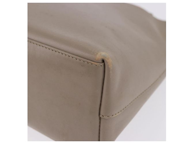 Borsa a tracolla GUCCI Bamboo in pelle beige tono oro 001 2058 1883 Auth BA14832 - vista 13