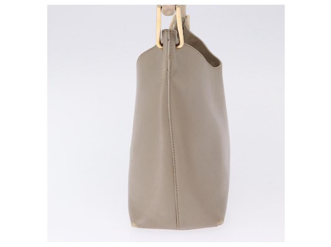 Borsa a tracolla GUCCI Bamboo in pelle beige tono oro 001 2058 1883 Auth BA14832 - vista 5