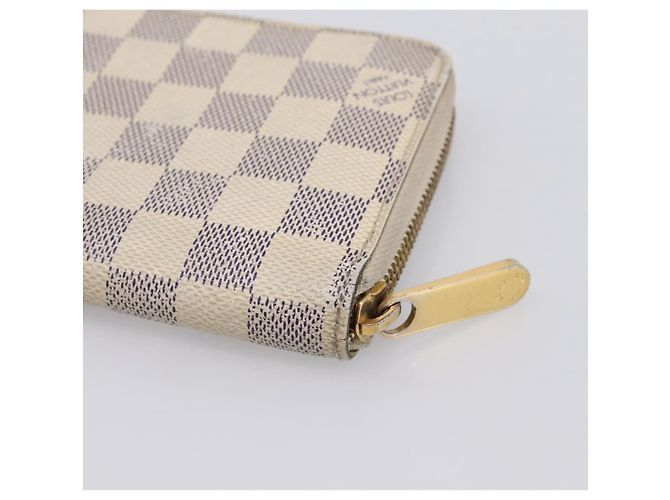 LOUIS VUITTON Damier Azur Zippy Wallet Cartera Larga N60019 LV Auth BA14914 - vista 10