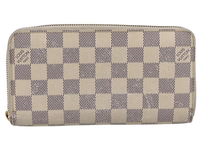 LOUIS VUITTON Damier Azur Zippy Wallet Cartera Larga N60019 LV Auth BA14914 - vista 2