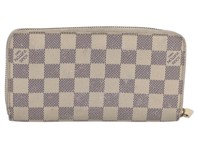 LOUIS VUITTON Damier Azur Zippy Wallet Cartera Larga N60019 LV Auth BA14914 - vista 3
