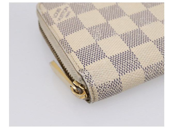 LOUIS VUITTON Damier Azur Zippy Wallet Cartera Larga N60019 LV Auth BA14914 - vista 9